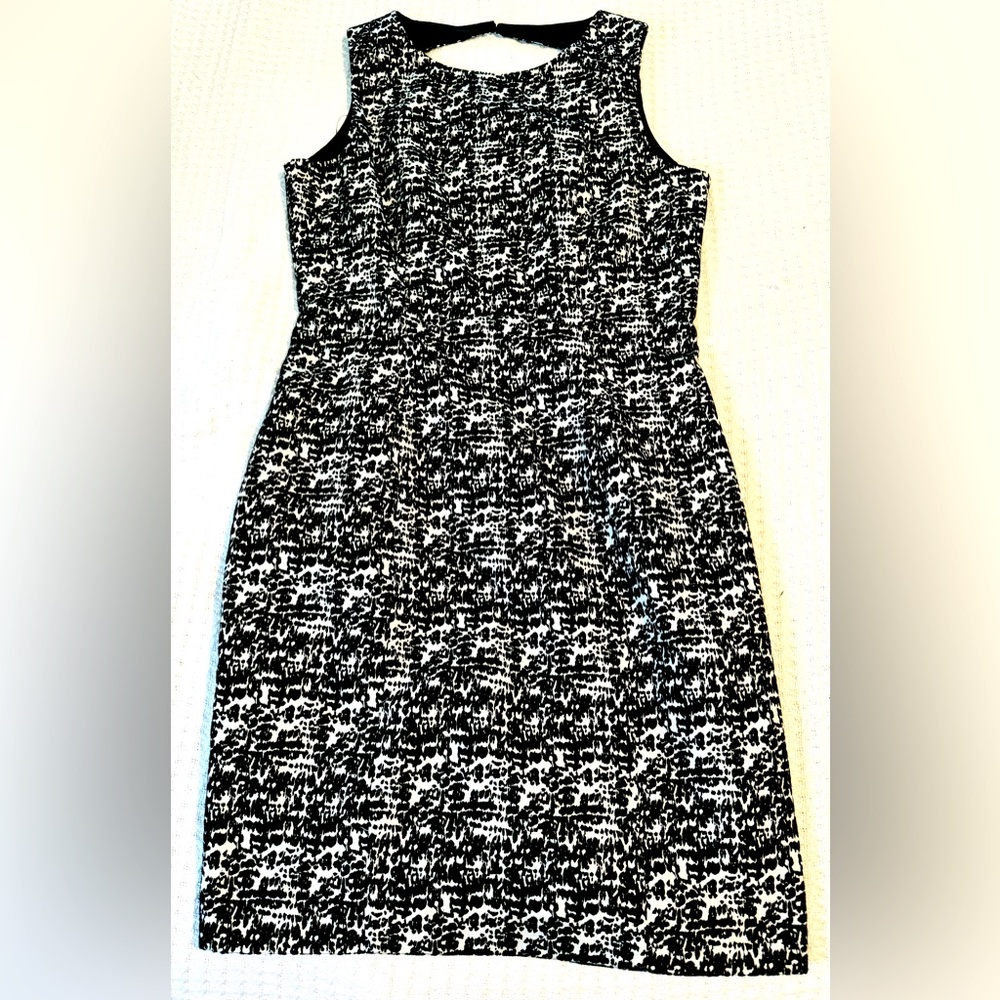 Like-New Elegant Black and White Form-Fitted Sleeveless Dress from H&M Europe